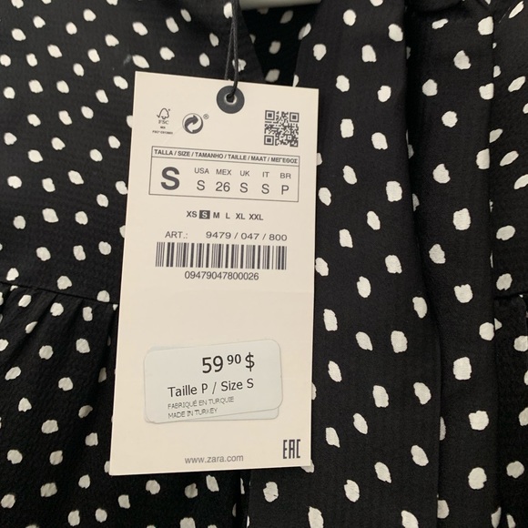 NWT Zara Printed Blouse - Picture 4 of 4